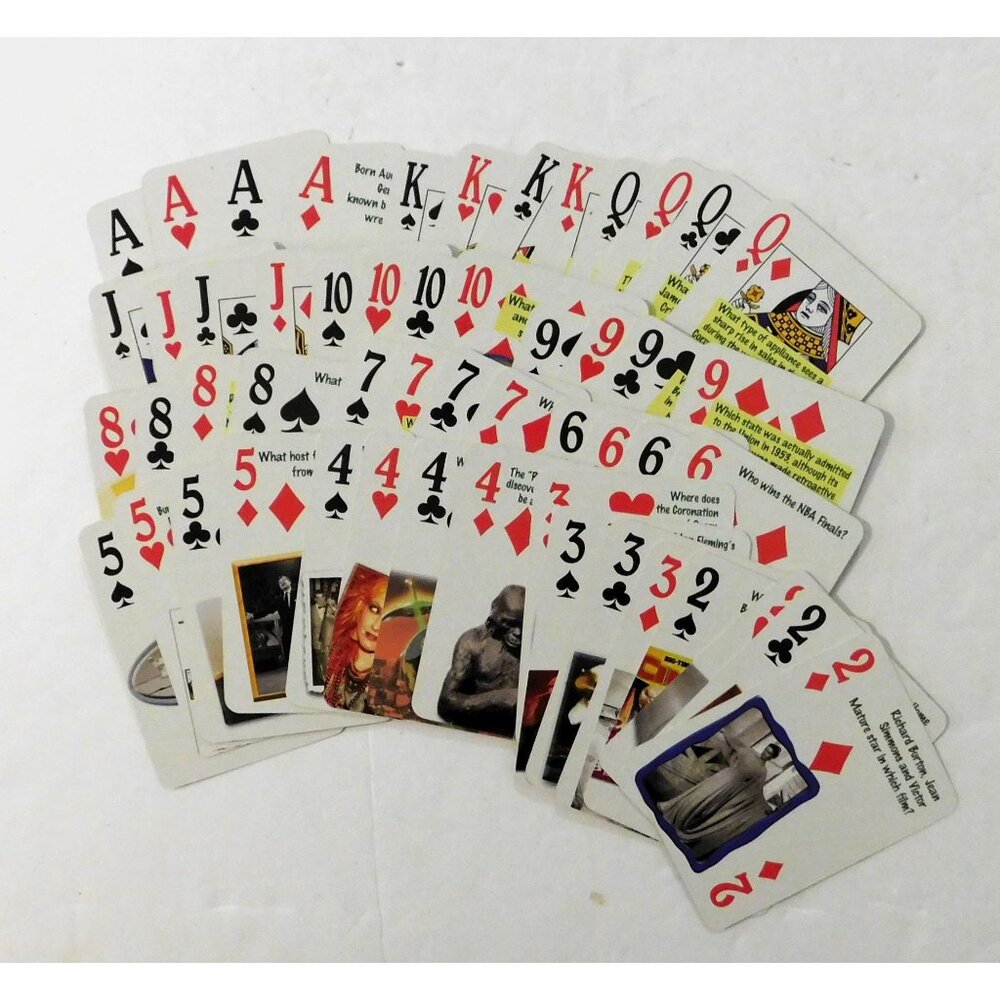 1953 Trivia Challenge Deck Playing Cards Flickback 54-Card Plastic Case - Picture 5 of 5